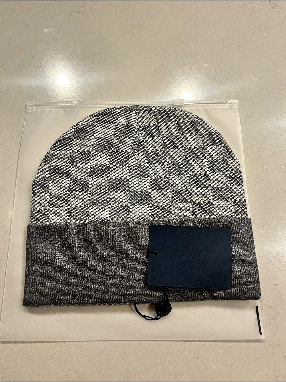 lv grey beanie